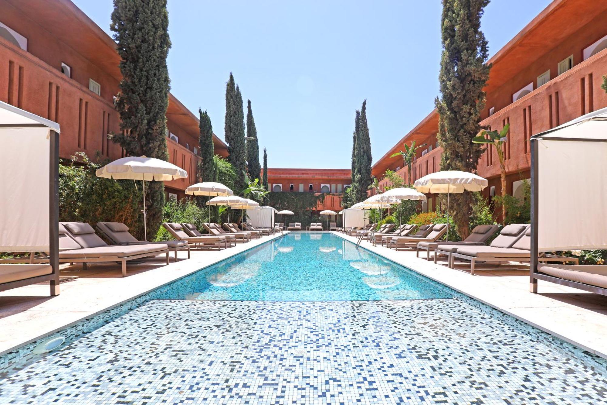 Hotel Kenzi Club Agdal Medina Lahebichate Exterior foto The swimming pool at the hotel